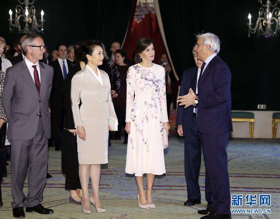 彭龙坤 彭丽媛参观西班牙皇家剧院
