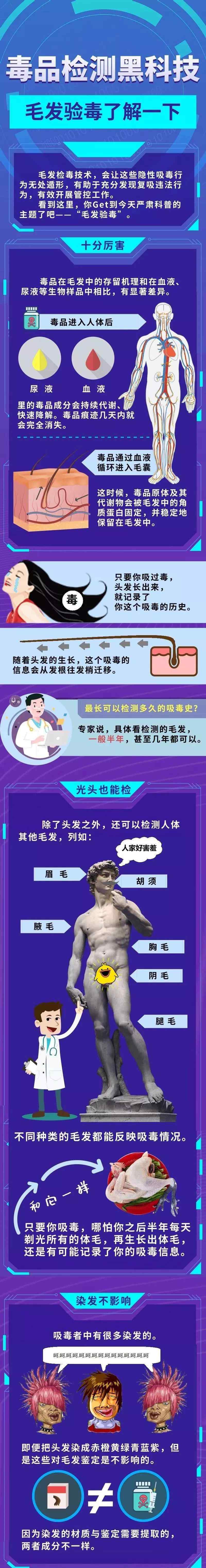 毛发检测吸毒的时限 为什么通过毛发能检测出一个人在半年之内是否吸毒？