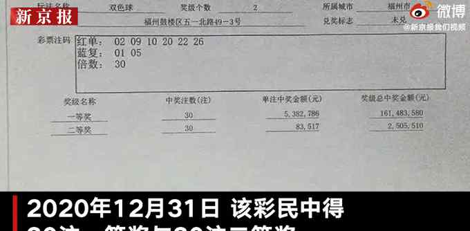 福州1.69亿元彩票大奖得主7天后兑奖：路过才想起去看中奖结果