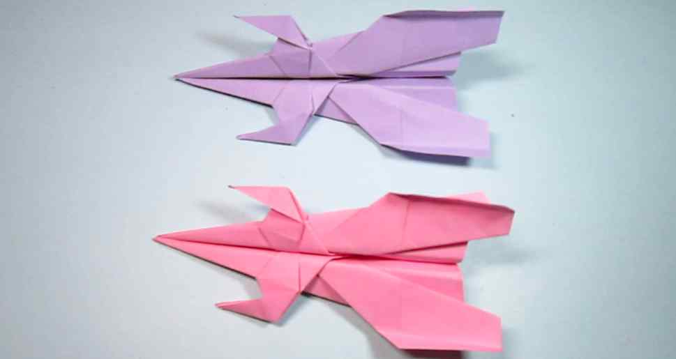 飞机怎么折简单 一张纸学会战斗机的折法，方法比较简单，手工折纸飞机