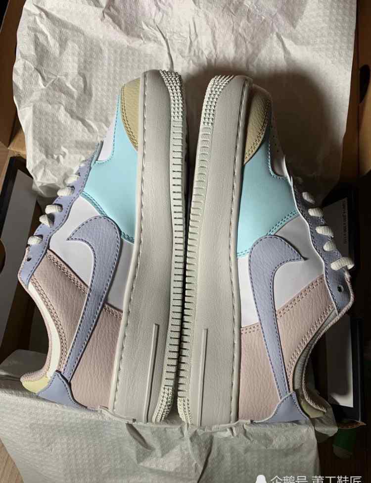 玛卡龙 AF1玛卡龙 白蓝粉，直击少女心，最美马卡龙配色！