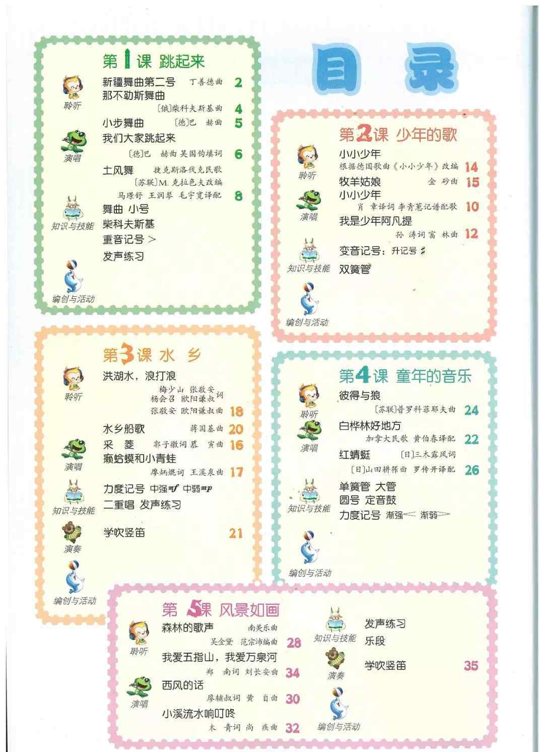 四年级下册音乐课本 人音版四年级下册音乐（简谱）电子课本（高清版）