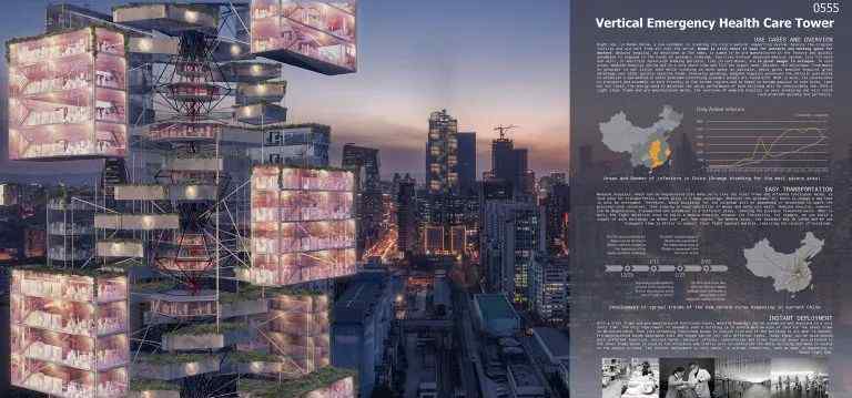 摩天盒子 2020年eVolo摩天楼竞赛获奖作品公布，中国团队“流行病通天塔”获头名