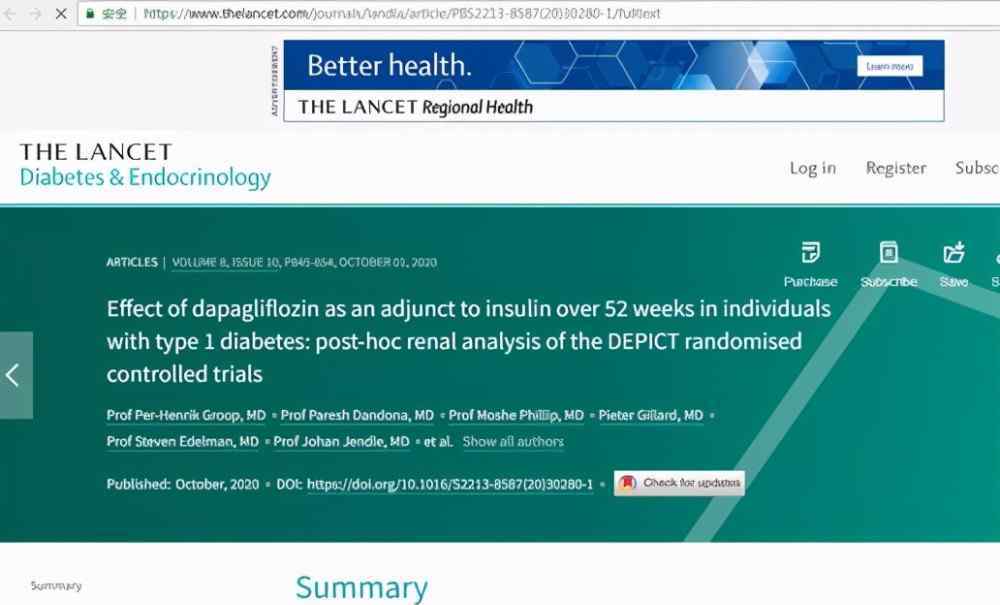 糖尿病新药 是药三分毒？《柳叶刀》论文发现糖尿病新药达格列净保护肾功能