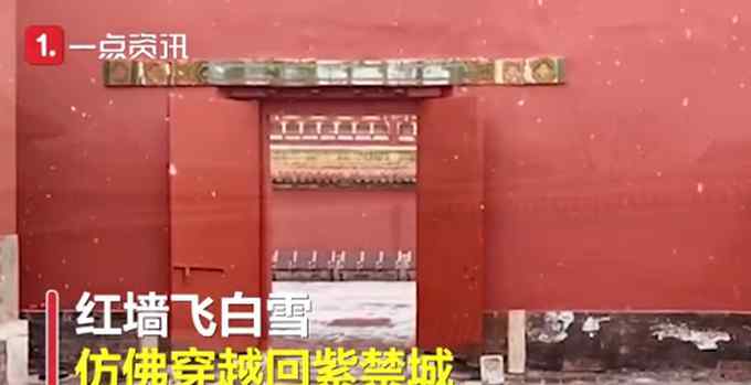 2021年北京的第二场雪 故宫红墙飞白雪如诗如画 网友可惜今日闭馆