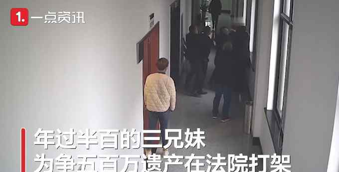 三兄妹为争500万遗产在法院打架 被罚上万元 网友感叹：可悲！