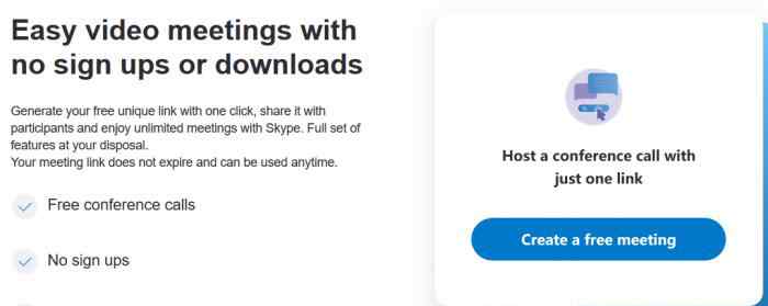 skype注册账号 Skype减少账户和下载要求 开始提供基于链接的免费视频会议支持