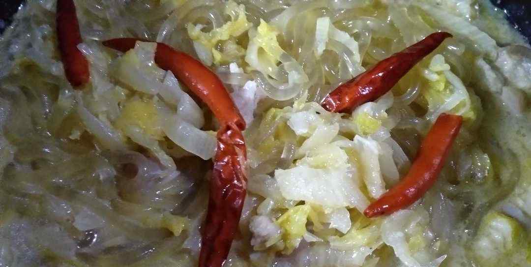 猪肉炖酸菜 酸菜腌好了，炖了一锅猪肉炖酸菜粉条，这就是无法拒绝的美食