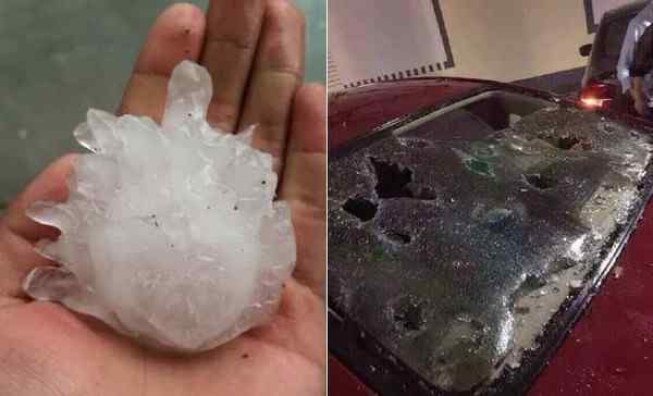 江苏冰雹大如鸡蛋 江苏多地冰雹大如鸡蛋 砸烂汽车挡风玻璃