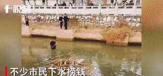 宜昌一河道现大量现金路人争相打捞 警方呼吁：请打捞者主动上交