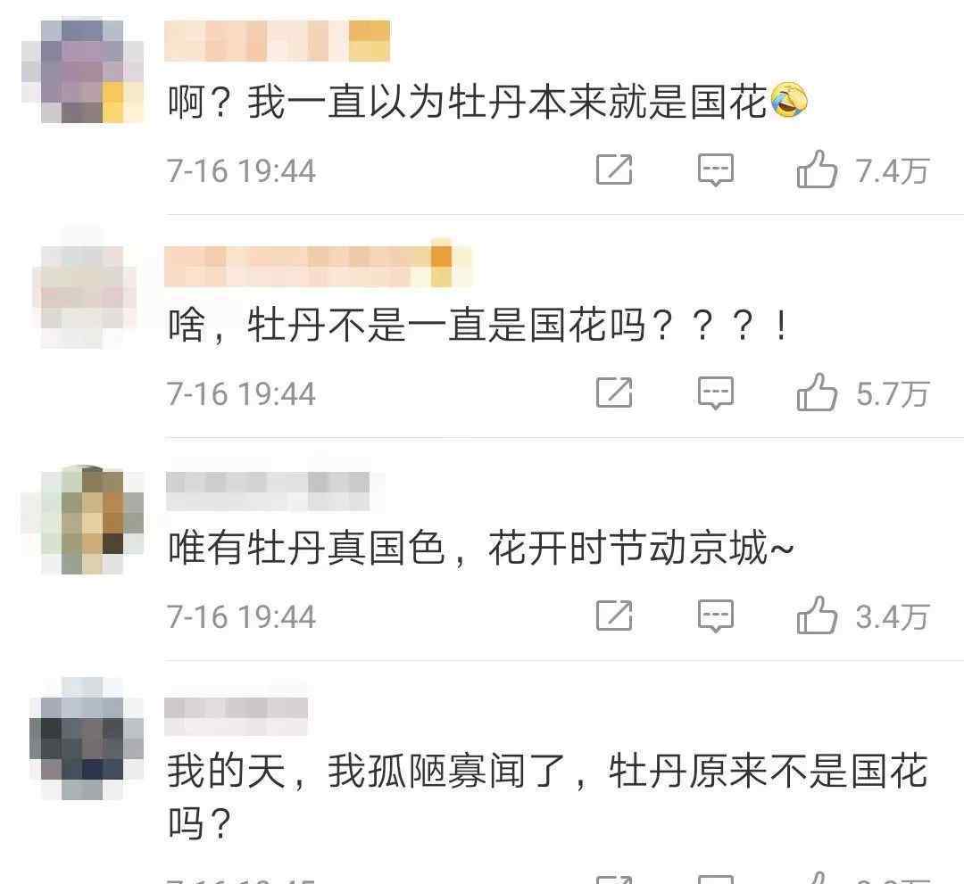 陈俊愉 啥？原来中国没有国花！网友：是我孤陋寡闻了