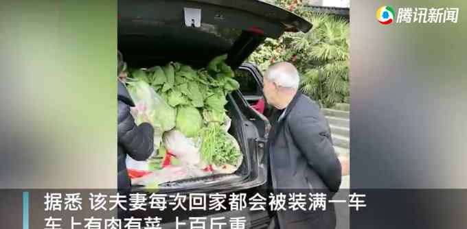 夫妻年后返城被爸妈塞满一车蔬菜！妻子：他们舍不得吃 有数百斤