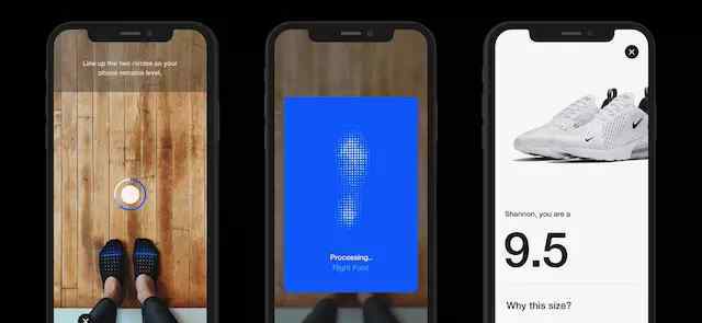 耐克鞋码 耐克开发了一款新APP 可以帮消费者测量鞋码