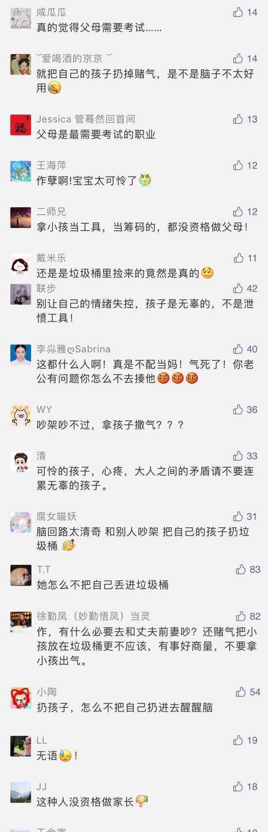 亲妈将两岁儿子当街扔进垃圾桶