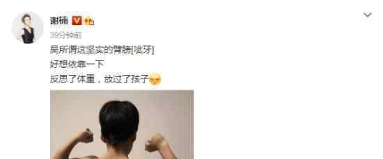 谢楠晒6岁儿子手臂线条 谢楠儿子什么样
