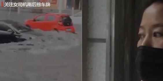 女司机车牌被暴雨冲掉 下水一捞不料发现意外惊喜