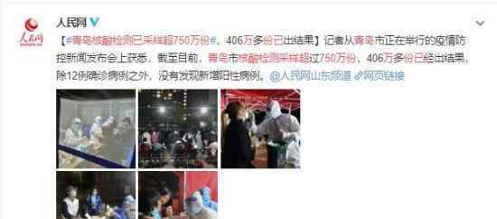 青岛核酸检测已采样超750万份 目前检测结果如何