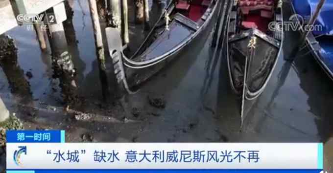 罕见！“水城”威尼斯严重缺水 贡多拉船纷纷搁浅