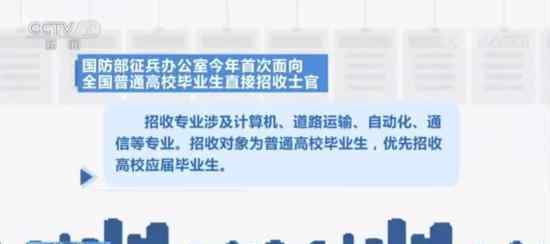 今年首次面向普通高校毕业生直招士官 招收哪些专业