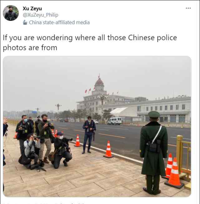 新华社记者：外媒一张499美元的中国警察照片 就是这么来的