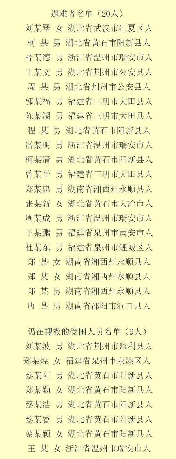 泉州倒塌酒店遇难人员名单公布还有9人被困（名单详情）