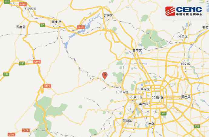 北京门头沟区3.6级地震 05月26日00时54分发生