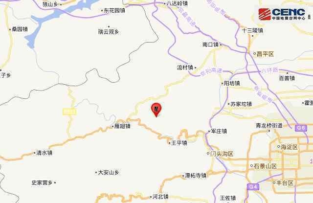 北京门头沟区3.6级地震 究竟什么时候发生