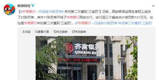 齐商银行连收11张罚单?齐商银行被罚款原因