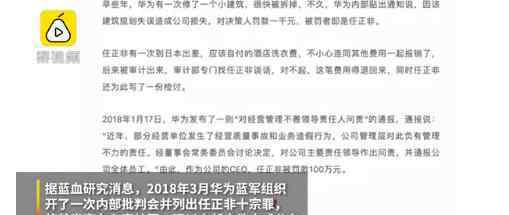 华为内部批判任正非十宗罪 华为为什么批判