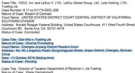 贾跃亭和甘薇离婚 什么情况技术性离婚