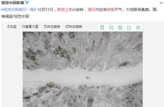 黑龙江漠河降雪 我国正式入冬漠河降雪好看吗