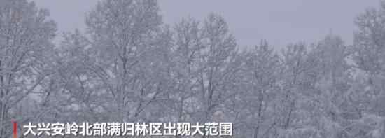 大兴安岭满归林区积雪超20厘米 客车停运了