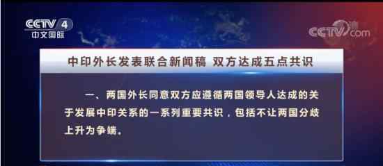 中印双方达成五点共识 具体包括哪些内容