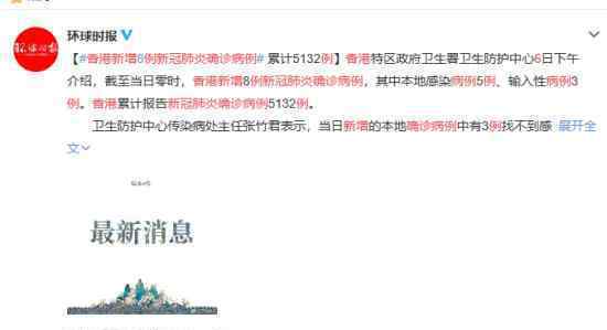 香港新增6例新冠肺炎确诊病例 目前香港情况如何