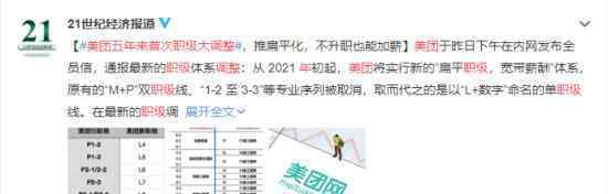 美团五年来首次职级大调整 对美团员工有什么影响