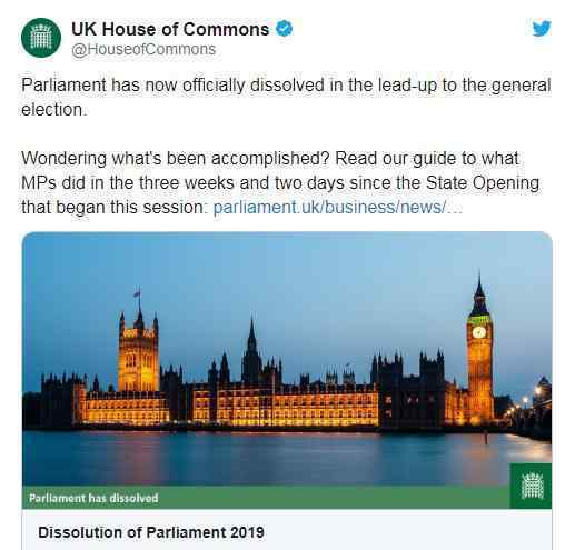 英国议会正式解散 为脱欧再做准备具体解散原因