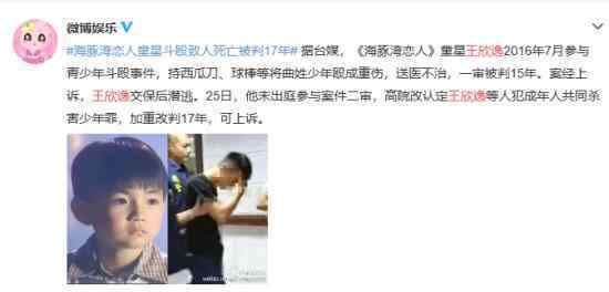 知名童星因参与斗殴伤人致死获刑17年他是谁文章配图