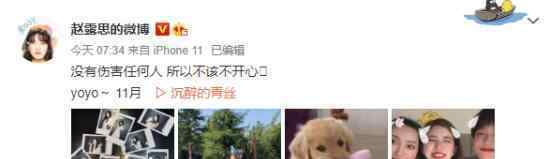 赵露思 没有伤害任何人 具体发生了什么事