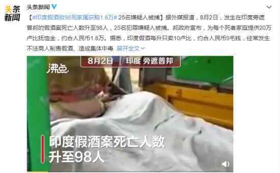 印度假酒案98人身亡 具体是怎么回事