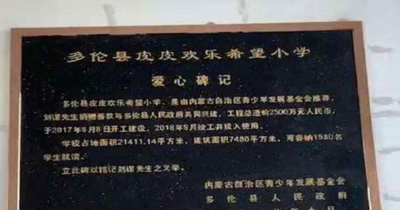 PDD希望小学完工 “校长”这个名头可以坐实了