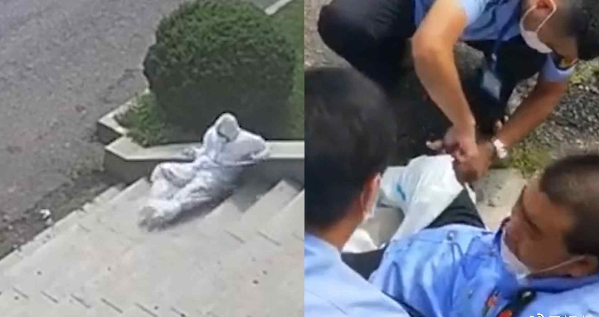 大连抗疫人员中暑滚落台阶 真相原来是这样！