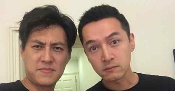 靳东胡歌搞怪合影 表情还是一脸迷妹般高兴的样子