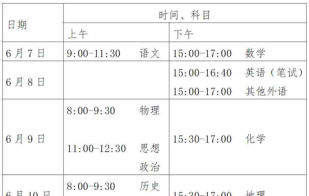 北京高考变为4天 具体是什么情况？