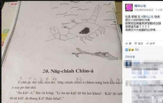 小学惊现天书作业 推“乡土教学”走火入魔了?