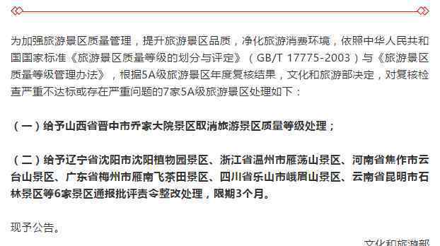 7家5A景区被处理 还原事发经过及背后真相！
