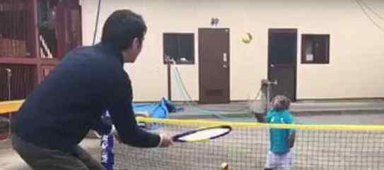 猴子打网球走红 网友：网球界一颗冉冉升起的新星