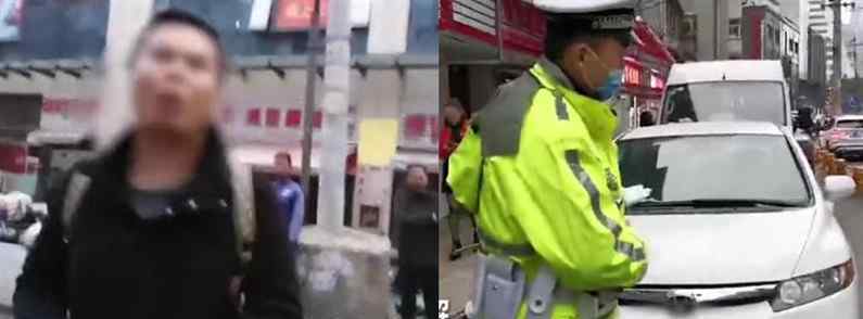 路虎车主被面包车占道气得走回家 接下来的操作看呆路人