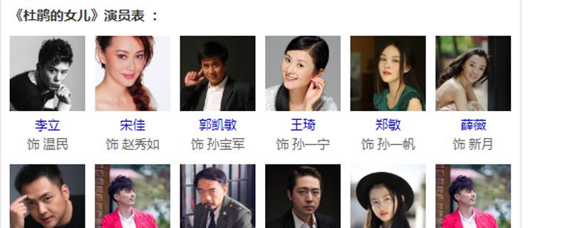 杜鹃的女儿的演员