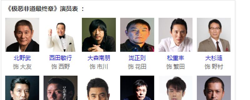 极恶非道最终章的演员
