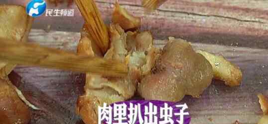 男子吃黄焖鸡一口下去感觉不对劲 拿筷子一拨瞬间头皮发麻